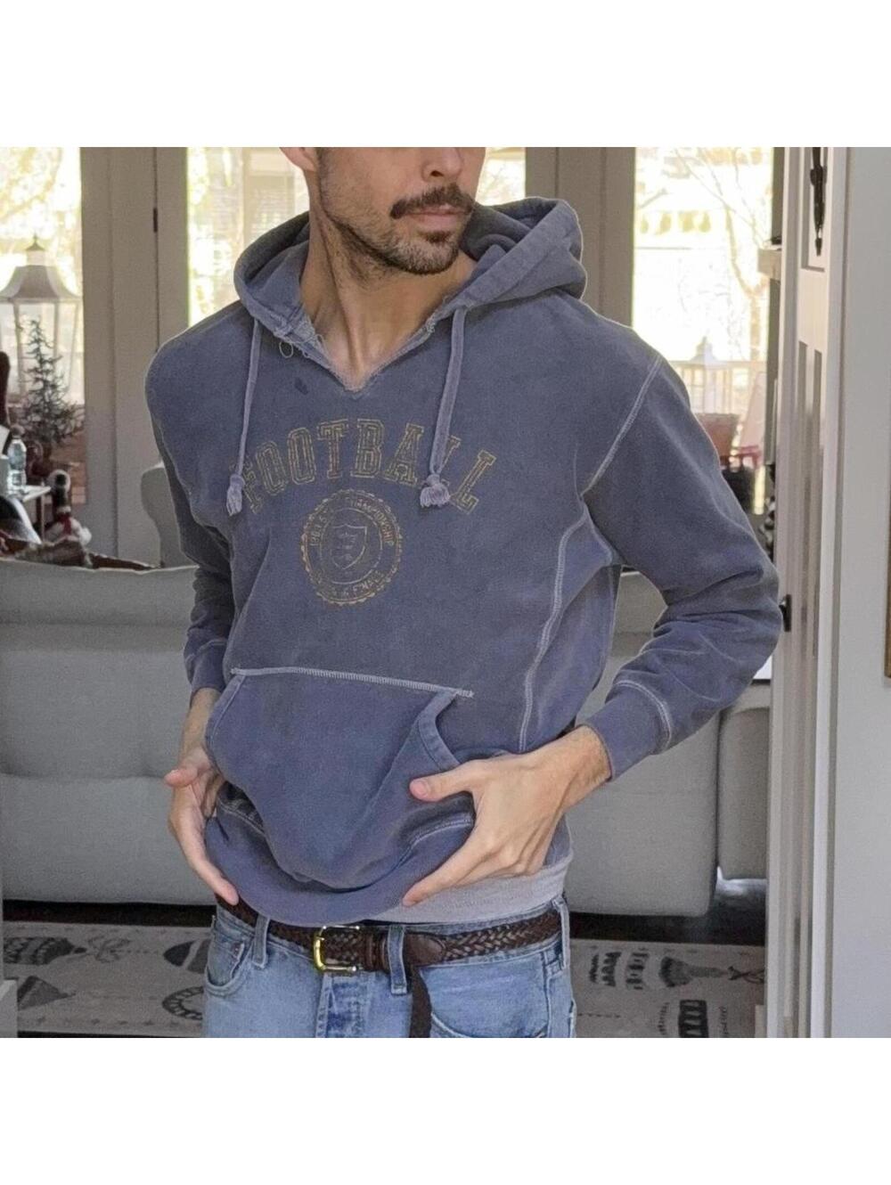 💙 Vintage GAP Football Hoodie 💙 Size XS (fits S)